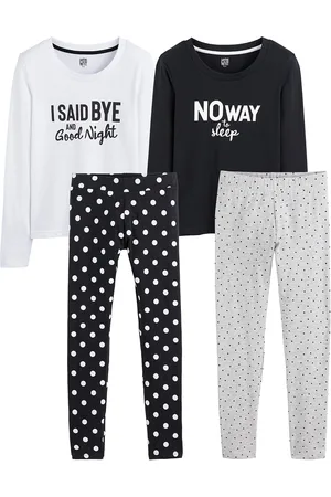La Redoute Pack of 2 Pyjamas in Polka Dot/Slogan Print