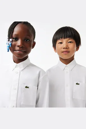 Lacoste Embroidered Logo Cotton Shirt with Long Sleeves