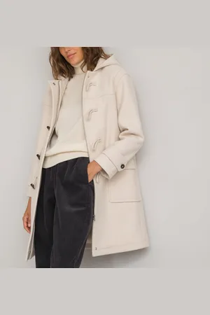 La Redoute Wool Mix Hooded Duffle Coat