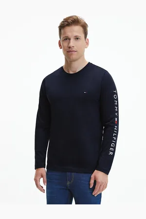 Tommy Hilfiger Tommy Logo Cotton T-Shirt with Long Sleeves