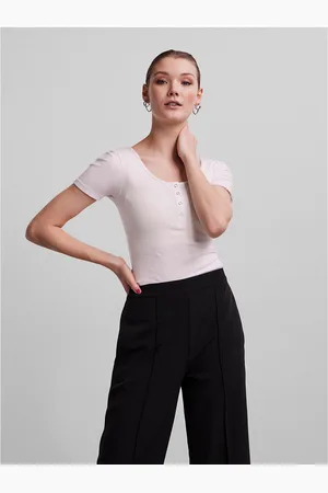Pieces® Organic Cotton Buttoned T-Shirt