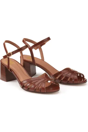 La Redoute Leather Block Heel Sandals
