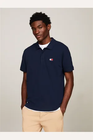 Tommy Hilfiger Cotton Polo Shirt with Embroidered Badge Logo in Regular Fit