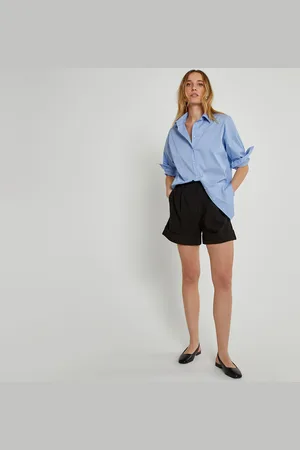 La Redoute Recycled Pleat Front Shorts with High Waist