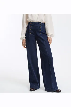 La Redoute Wide Leg Sailor Jeans with High Waist