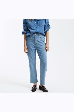 La Redoute Straight Ankle Grazer Jeans with High Waist