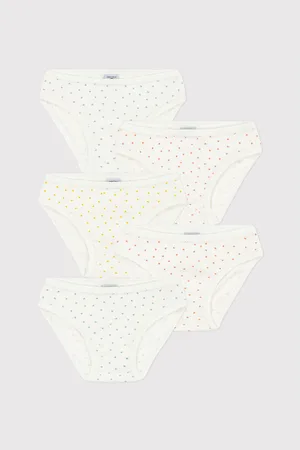 Petit Bateau Pack of 5 Briefs in Heart Print