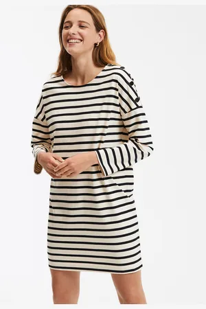 La Redoute Signatures Breton Striped Dress with Long Sleeves