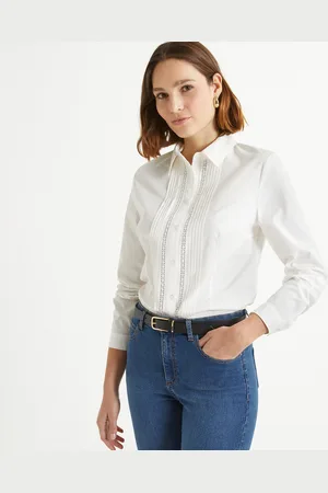 ANNE WEYBURN Cotton Long Sleeve Shirt