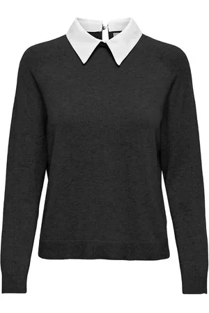 ONLY Fine Knit Jumper with Shirt Collar