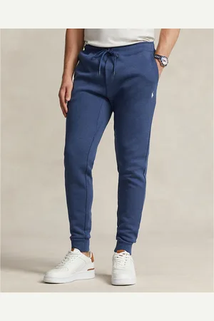 Ralph Lauren Pony Player Fitted Joggers with Embroidered Logo in Cotton Mix