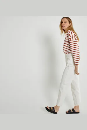 La Redoute Signatures Pauline Mom Jeans in Organic Cotton, Length 26"