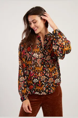 Derhy Fancy Floral Print Blouse