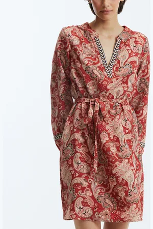 VERO MODA Printed V-Neck Mini Dress