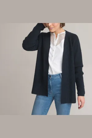 ANNE WEYBURN Chunky Knit Open Cardigan
