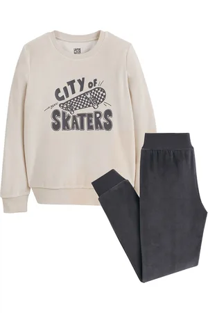 La Redoute Skateboard Print Velour Pyjamas