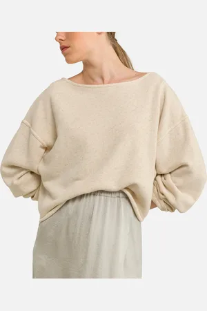American Vintage Itonay Boat Neck Sweatshirt in Organic Cotton/Linen