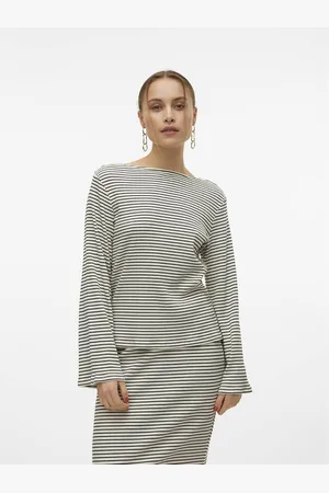VERO MODA Breton Striped Ribbed T-Shirt