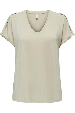 ONLY Sparkly V-Neck T-Shirt