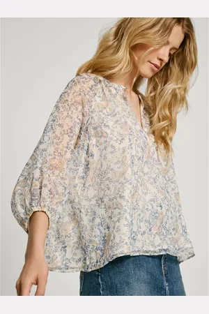 Pepe Jeans Printed Draping Blouse