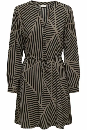 JDY Graphic Print Mini Dress with Long Sleeves