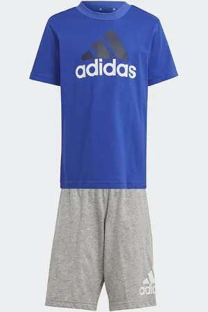 adidas Cotton T-Shirt/Shorts Outfit with Logo Print