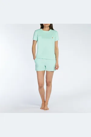Melissa Brown Pastel Towelling Short Pyjamas with Short Sleeves