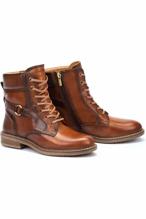 Pikolinos Aldaya Leather Ankle Boots with Lace-Up Fastening