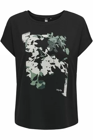 ONLY Aubry-Blur On T-Shirt with Crew Neck, Loose Fit