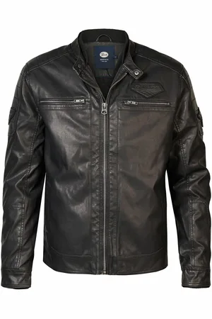 Petrol Industries Faux Leather Bomber Jacket