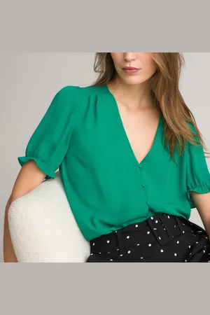 La Redoute V-Neck Short Sleeve Blouse