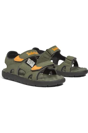 Timberland Kids Perkins Row 2-Strap Sandals in Leather with Touch 
