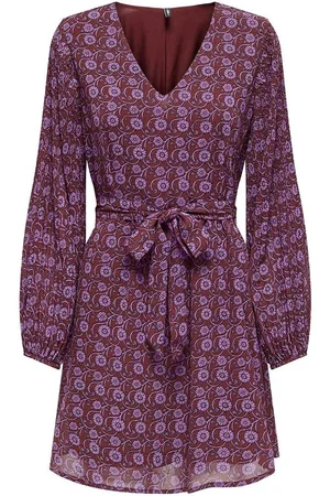 ONLY Printed Mini Dress with Tie-Waist