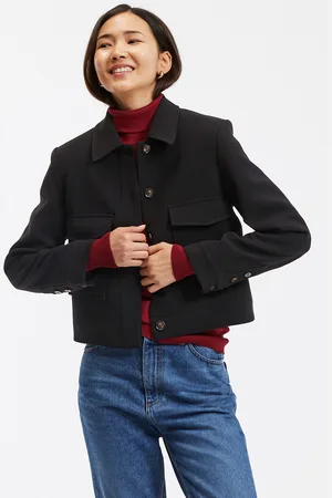 La Redoute Cropped Oversize Buttoned Jacket