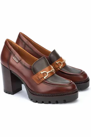 Pikolinos Cervera Block Heel Loafers in Leather