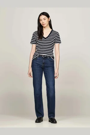 Tommy Hilfiger Cotton V-Neck T-Shirt with Short Sleeves