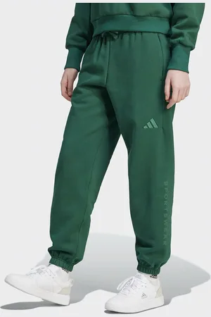 adidas All Seazon Graphic Oversized Joggers in Cotton Mix