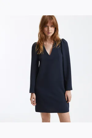 La Redoute Full V-Neck Dress with Long Sleeves