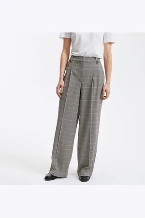 La Redoute Houndstooth Check Trousers with Wide Leg