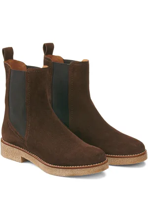La Redoute Leather Ankle Boots with Flat Heel