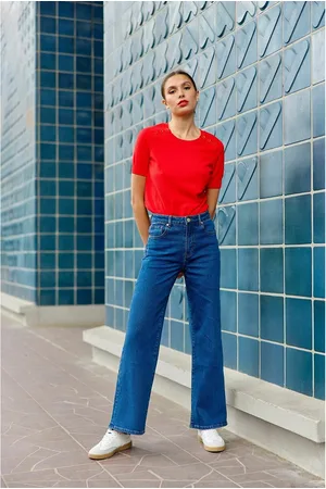 La Petite Etoile Zephyr Mom Jeans in Stretch Denim