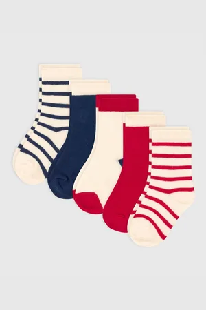Petit Bateau Pack of 5 Pairs of Crew Socks in Cotton Mix