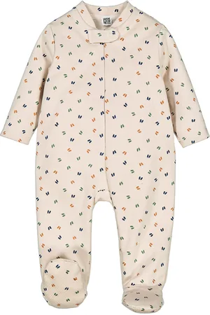 La Redoute Graphic Print Fleece Sleepsuit in Cotton Mix