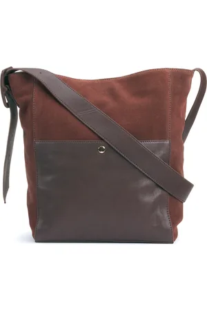 La Redoute Suede/Leather Tote Bag with Adjustable Shoulder Strap