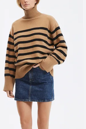 Suncoo Palacio Striped Turtleneck Jumper in Wool