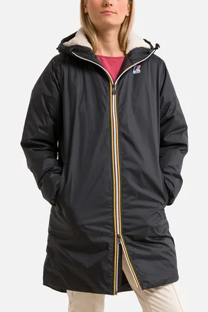 K-Way Unisex Le Vrai 3.0 Eiffel Orsetto Long Windbreaker with Hood