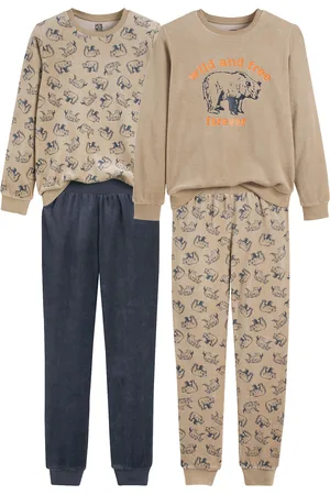 La Redoute Pack of 2 Pyjamas in Bear Print Velour