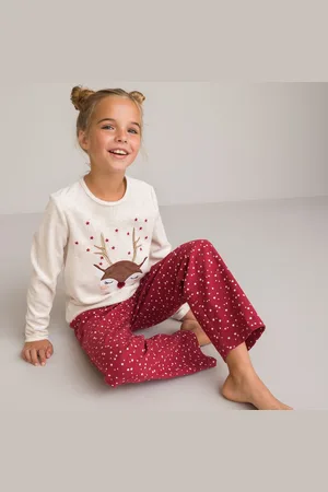 La Redoute Christmas Reindeer Pyjamas in Velour/Flannel