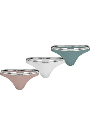 Calvin Klein Pack of 3 Modern Logo Thongs in Cotton