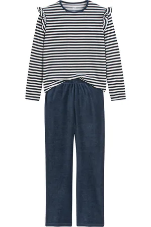 La Redoute Striped Velour Pyjamas in Cotton Mix